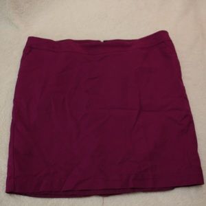 Fuchsia pencil skirt.